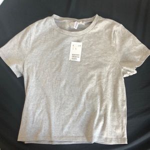 Simple Ribbed Grey T-Shirt